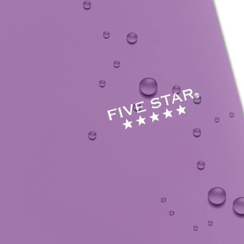 Image of Five Star Spiral Notebook + Study App, 5 Subject, College Ruled Paper, 8-1 /2 inch x 11 inch, 200 Sheets, Fights Ink Bleed, Water Resistant Cover, Amethyst Purple (38748), 1 Count (Pack of 6)