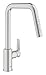 Produktbild GROHE Start - Einhand-Spültischarmatur (hoher Auslauf, herausziehbare Dual Spülbrause, inkl. Montagewerkzeug, flexibler Anschluss ), supersteel, 30631DC0