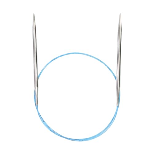 Image of skacel by addi Rocket Circular Knitting Needles, Fixed 40 Inch (100 cm) Plated Brass Tips with Flexible Nylon Cord, 3 mm (US Size 2)