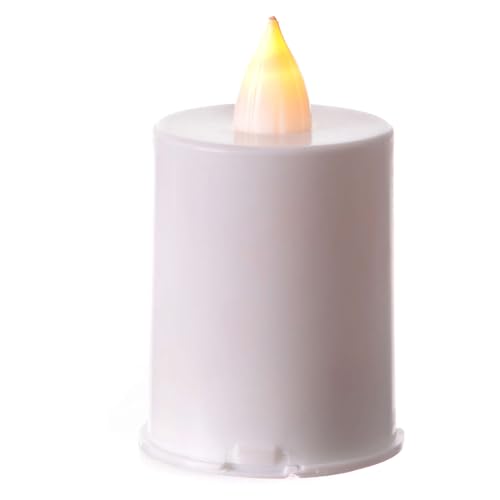White LED Votive Candle with Hands and Cross Image, 60 Days