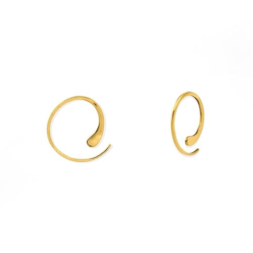 Boma Jewelry Sterling Silver Pull Through Hoop Earrings