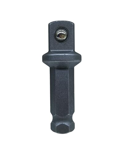 7/16-inch Hex to 1/2-inch Square Drive Quick-Change Adapter, Heat-Treated Cr-V Alloy Steel