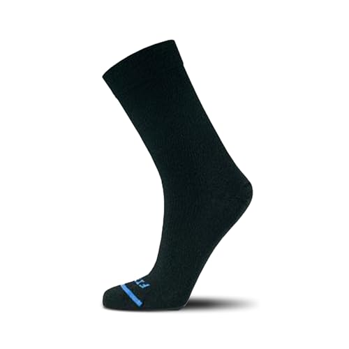FITS Business Crew Fine Merino Wool Socks For Men and Women, Breathable, Odor Resistant, Lightweight, Whole Foot Comfort