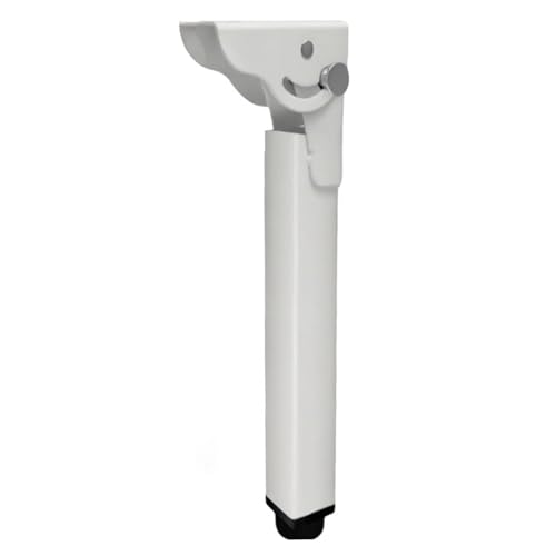 GBPLDMAQ Soporte Mesa Camper Plegables, Pata Mesa Camper Telescópicas de Acero Ajustables en Altura Extraíbles Capacidad de Carga de 60kg para Caravanas(White,55cm/22in)