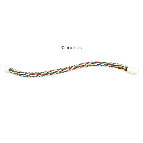 Image of JW Pet Comfy Perch For Birds Flexible Multi-color Rope, Medium - 32 inch Length