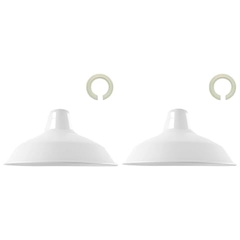 LEDSone Retro White Metal Barn Shade Cover