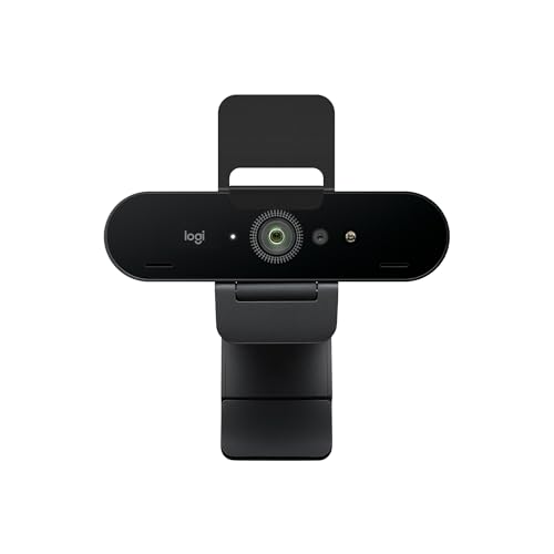 Image of Logitech Brio 4K webcam, video calls, noise cancellation microphone, automatic HD light correction,Microsoft Teams,Zoom,Google Meet,PC /Mac /Laptop /Macbook-Graphite