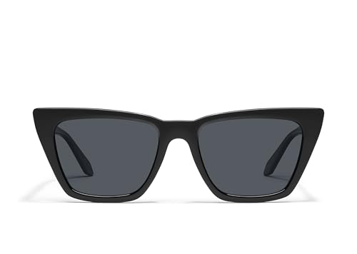 Quay - Womens Sunglasses, Polarized Cat Eye Lenses with UV Protection (Call The Shots, Black) by QUAY AUSTRALIA - Used condition - CA$43.83
