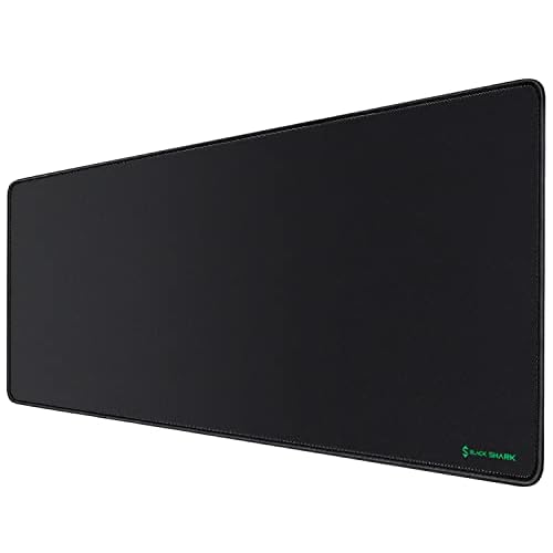 Black Shark Gaming Mouse Pad Desk Mat (31.5” x 11.8” x 0.15”) Mousepad with Superfine Fiber Surface Smooth, Non-Slip Rubber Base, Office Decor for Gamers, Office, Desk Pad Manta P2