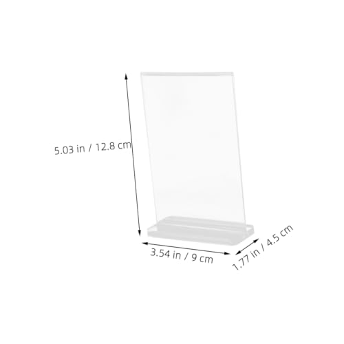 Porte-menu A6 transparent acrylique double face stable en T - 2