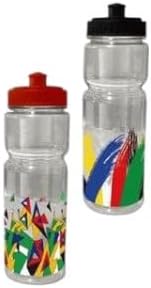 Patriotic Sports Water Bottle, 750ml, Plastic, BPA-Free, White with Clear Overcap, Round, 1 Piece