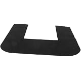 VICASKY Polyester Toilettenmatte Schwarz U-förmige für Badezimmer