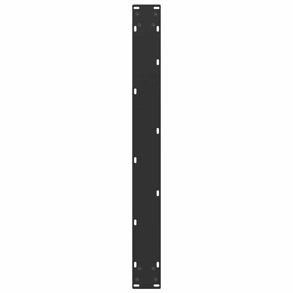 vidaXL Gambe per tavolo da pranzo a forma di U 2 pz nere 80x(72-73) cm in acciaio