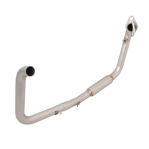 ENLIGMA Motorräder Auspuffanlage Slip-on-Auspuffanlage Motorrad-Edelstahlkrümmer Mittleres Verbindungsrohr Originaldurchmesser Für Benelli TNT 125 2017–2023(A)