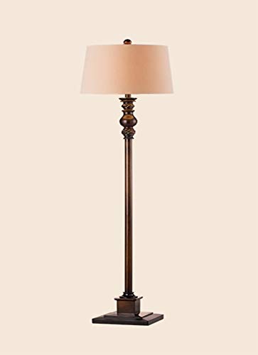100anju Américain Lampadaire pour Salon Chambre À Coucher Lecture Antique Antique Lampadaire Vertical Lampe Debout avec Abat-Jour en Tissu Lampadaire Traditionnel