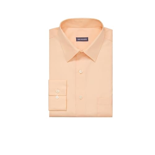 Image of Van Heusen Men's Poplin Regular Fit Solid Point Collar Dress Shirt