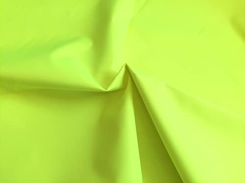 Tissu polyester enduit PU jaune fluorescent pour bâche de jardin et auvent