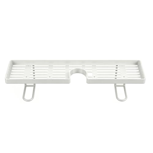 Dispensador de esponja para fregadero de cocina con soporte para grifo, escurreplatos portátil sin agujeros con bandeja | Portaobjetos para mueble de baño | Para cepillos de dientes, vasos de casa