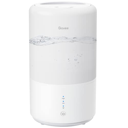 Govee Smart Humidifiers for Bedroom, Top Fill Cool Mist Humidifiers for Baby Nursery with Essential Oils 3L, Work with Alexa & Google Home, BPA free, Plant Humidifier