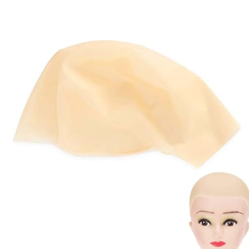 JJiaoLinin Latex kahle Kappe, Glatze aus Latex Perückenkappe Latex Glatzkappe Latex Glatze Kappe für Erwachsene für Halloween Make-up,Beige