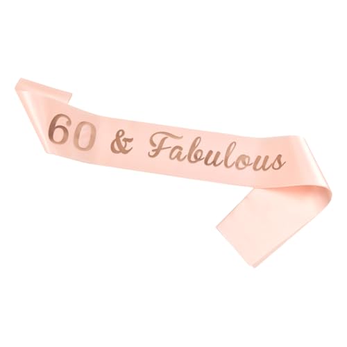 JEKUGOT 60th Birthday Sash 60th Birthday Decorations for Women Birthday Sash for Women 60th Sash for Birthday Party