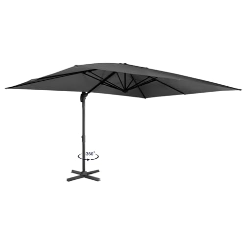 IDMarket - Parasol déporté inclinable rotatif 360...