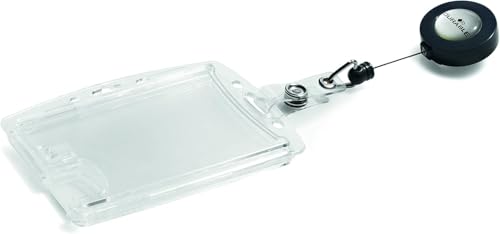 Durable Doppelbox mit Jojo für 2 Betriebs-/Sicherheitsausweise, 10 Stück, transparent, 822419