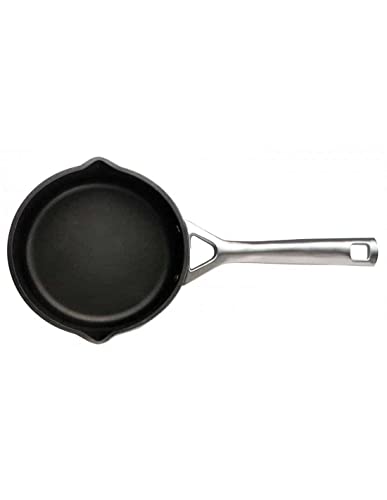Foto von LE CREUSET Aluminium-Antihaft Milchtopf, Ø 16 cm, Für alle Herdarten inkl. Induktion geeignet, Anthrazit/Silber, 51109160010002