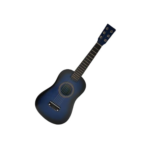 23インチの子供用アコースティックギター - 軽量でマルチカラーの木製初心者用ギター。自宅や音楽教室での学習に最適。(Blue)