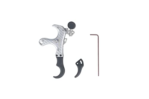 Perogen Archery Thumb Trigger Release for Compound Bow, 3&4 Finger Grip Adjustable Brass Made