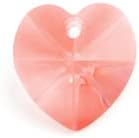 6 Pcs 18mm Preciosa Czech Crystal Heart Pendant for Necklace Crafts Bracelets