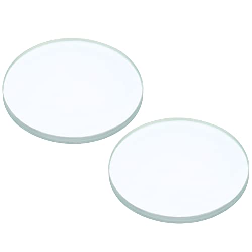 Image of PATIKIL 12 inch (300mm) Focal Length Double Concave Lens, 2 Pack 75mm Diameter 6mm Height Glass Optically Polished Round Edges Lens for Physics Experiment, Clear
