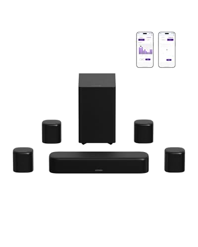 ULTIMEA 7.1ch Surround Sound Bar for Smart TV, with 4 Surround Speakers, Peak Power 330W, Surround...