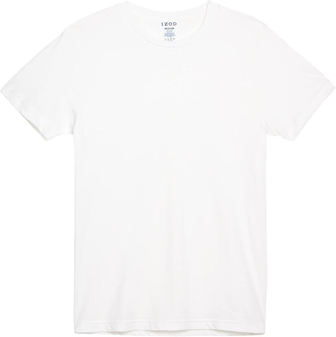 IZOD Mens Undershirts - 4 Pack Lightweight Breathable Cotton Mens Shirts Crew Neck & V Neck Undershirts for Men (Sizes: S-XL) - Image 4