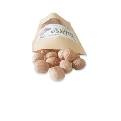 Organic Nutmeg Premium Grade, USDA Certified Pure Whole Nutmeg 2 Ounce Ceylon Premium Quality 56g