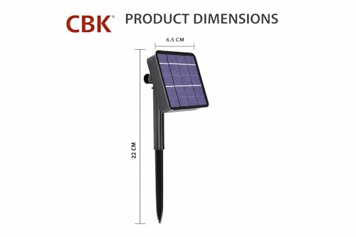 Image of CBK Solar Fairy Color String Light 200 LEDs 22 Meter Inbuilt Rechargable Batery Waterproof 8 Mode Copper Wire for Garden Yard Balcony Diwali Christmas Party & Led Light (Multi-Colour)