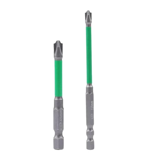 Juego de puntas de destornillador antideslizantes, juego de 2 puntas de destornillador de aleación de acero, corrector de boquilla de tornillo eléctrico, extractor de tornillos para uso doméstico y