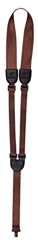 Ortega Guitars Schallloch Gitarrengurt Verstellbar - für Akustik Gitarre - Nylon Straps Hook Series - Nylon, Braun (OGSHK-BR)