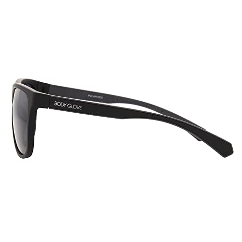 Body Glove Men's Dune Polarized Square Sunglasses, Black, 57 mm4