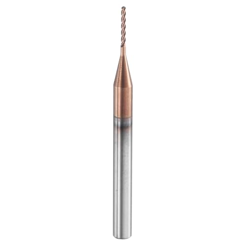 Image of HARFINGTON Ball Nose End Mill 4 Flute 1 /32 inch Diameter 1 /8 inch Shank Tungsten Carbide Uncoated Spiral CNC Router Bits 1 /4 inch Cutting Length Single End Ball for Carving Engraving Grinding