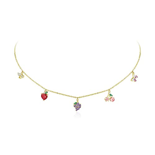 Collier cerise en argent 925 : bijou de créateur raffiné pour femme