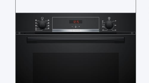 Bosch HBA534BB3, Einbauherd, EcoClean: Reinigung der Rückwand ohne Reinigungsmittel, LED-Display rot, schwarz, 60 x 60 cm