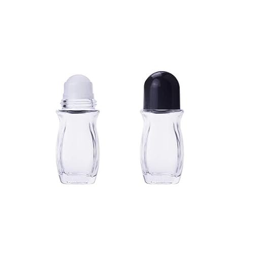 Botella de vidrio con rodillo de 50 ml, la solución rellenable para aplicar aceites esenciales