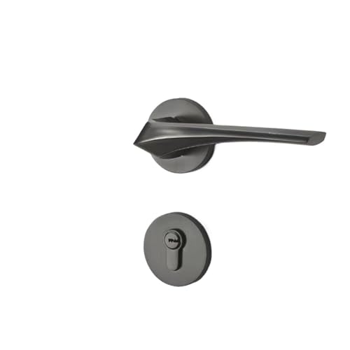 Serrure de porte de maison en alliage d'aluminium noir Gold Placer 58