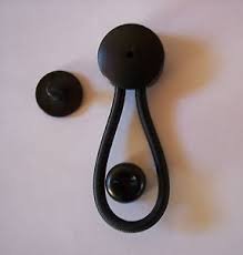 Direct 2 Boater6 5/8'' Standard Size Black Elastic Bungee Shock Cord & Stayput Fastener with Pull Tabs for Canvas, 10 Pack, Cord Length 6 5/8''