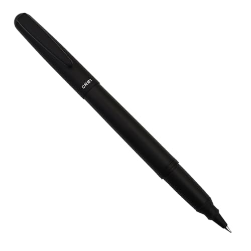 Image of OHTO CR01 Ceramic Rollerball Pen 0.7 mm | Blue Ink Medium Tip Writing Pen | Matte Black Body | Smooth Japanese Roller Pen for Office, Journaling, Study | Made in Japan
