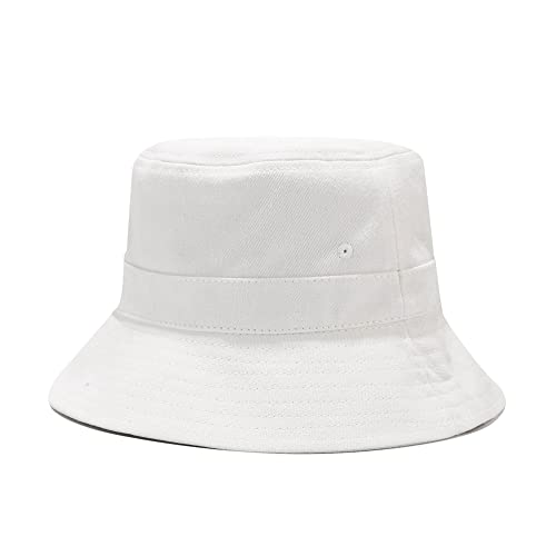 Fischerhut Breiter Krempe Sonnenhut Faltbarer Und Beideseitig Tragen Bucket Hat FüR MäNner Frauen Teenager Outdoor Sommerhut (Löcher - weiß) Cover