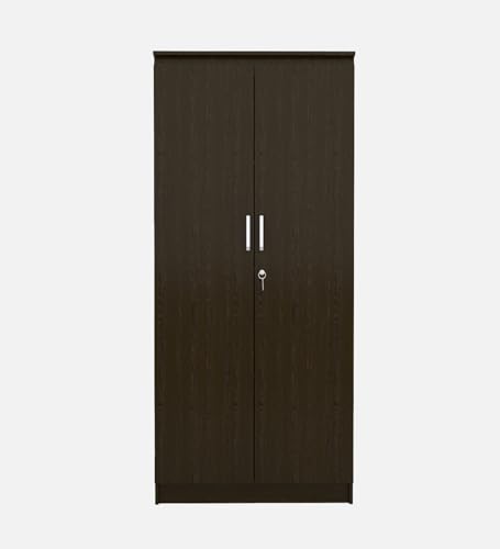 Image of COUCH CULTURE Mono Engineering Wood 2 Door Wardrobe | Almirah for Clothes Wooden | Wardrobe Organizer for Clothes | Multipurpose Almirah for Storage Bedroom | 1 Year Warranty - Wenge