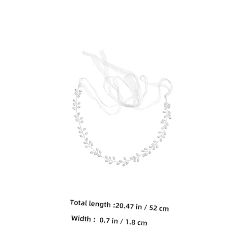 NOLITOY 2Pcs Bride Wedding Belts with Imitation Pearls Elegant Waistband for Bridal Dress for Weddings Parties and Special Occasions2