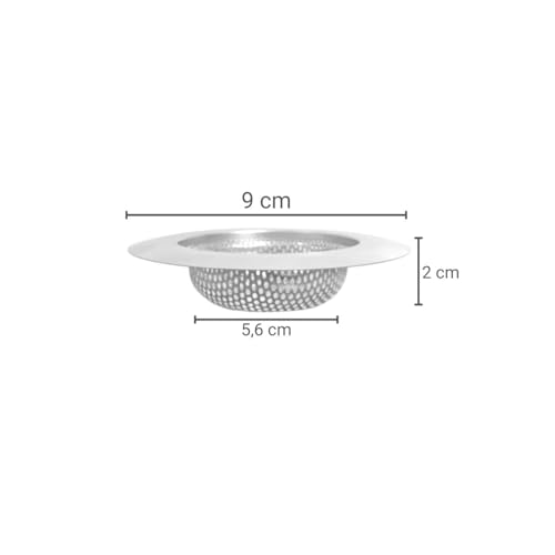 Ralo Ralinho Aço Inox Premium Com Borda Para Pia De Cozinha 9 Cm